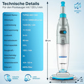 Zwembad stofzuiger - Zwembadstofzuiger - Zwembadreiniger - Blauw - Tillvex®